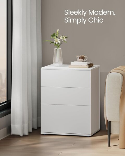 Нощно шкафче Vasagle Vasagle White 45x35x58,7 cm