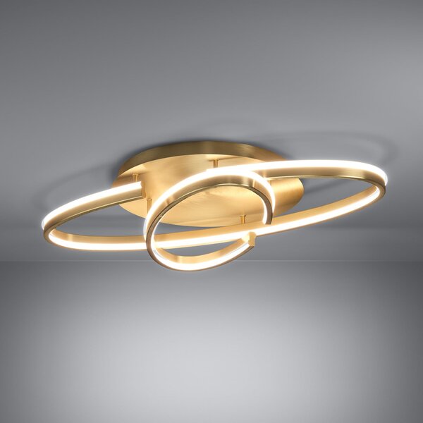 Stars of Light LED таванна лампа „Stars Light“ Bogado, златиста, 75 см, CCT с регулиране на, Затъмняване, Злато / месинг, Дневна/трапезария, Метал, Модерен
