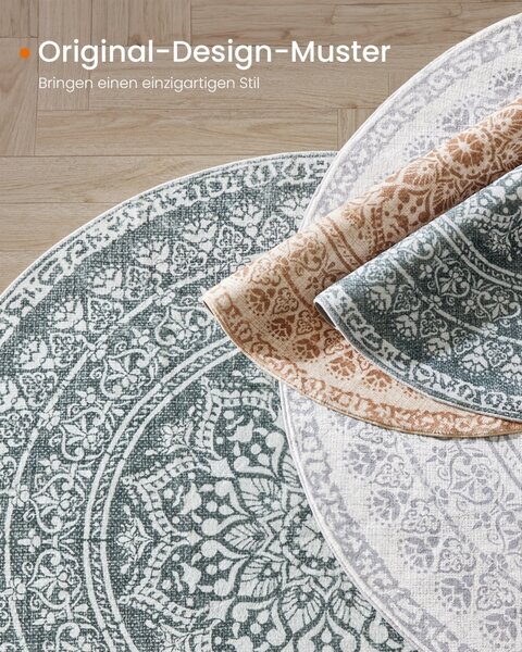 Кръгъл килим Songmics Songmics Светло сив 160x160 cm