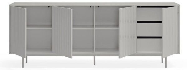 Сив нисък скрин 211x80 cm Sierra – Teulat