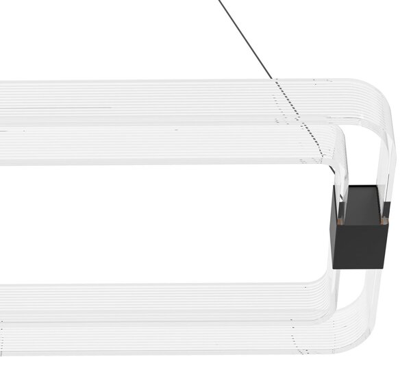 Stars of Light LED висяща лампа Mogetonello, черна, 100 см, Затъмняване, Черен, Дневна/трапезария, Метал, Модерен