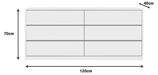 Гардероб с чекмеджета Kuanger Pako Pako World White 120x40x70 cm