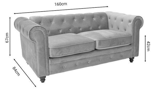 Диван с 2 места Incredible Pako World Beige 160x84x67 cm
