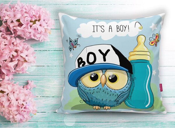 Бебешка калъфка за възглавница 43x43 cm Boy Owl – Mila Home