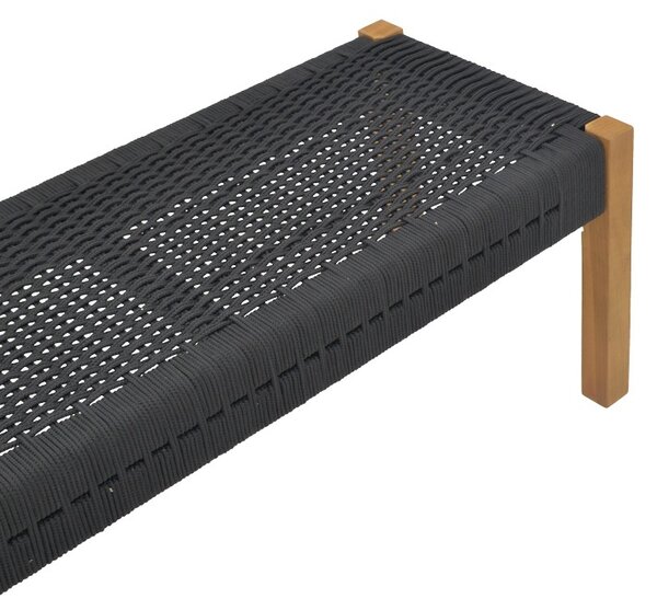 Градинска пейка Uma Boho Pako World Black 120x45x40 cm