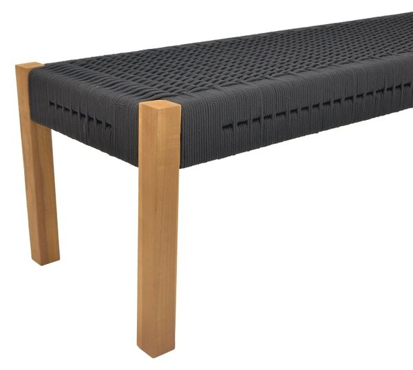 Градинска пейка Uma Boho Pako World Black 120x45x40 cm