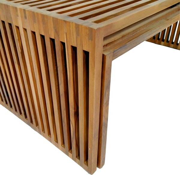 Комплект от 2 градински маси Tinnie Boho Pako World Natural 116x60x46 cm