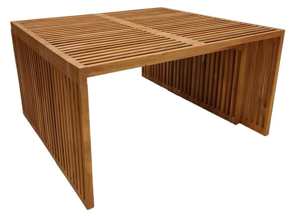 Комплект от 2 градински маси за подреждане Tinnie Boho Pako World Natural 86x80x46 cm