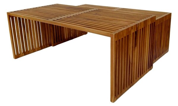 Комплект от 2 градински маси Tinnie Boho Pako World Natural 116x60x46 cm