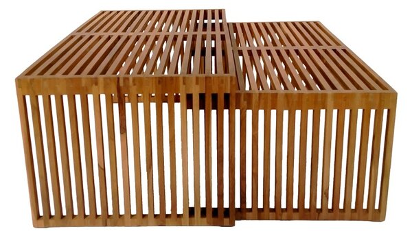Комплект от 2 градински маси Tinnie Boho Pako World Natural 116x60x46 cm