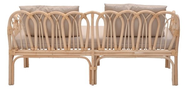 Градински диван с 2 места Ytrone Boho Pako World Natural 166x61.5x61.5x71 cm