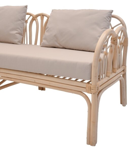 Градински диван с 2 места Ytrone Boho Pako World Natural 166x61.5x61.5x71 cm