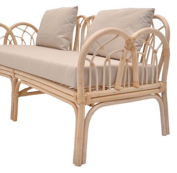 Градински диван с 2 места Ytrone Boho Pako World Natural 166x61.5x61.5x71 cm