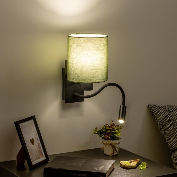 Brilagi - LED Аплик NUBILA 1xE27/25W/230V + LED/3W черен/зелен