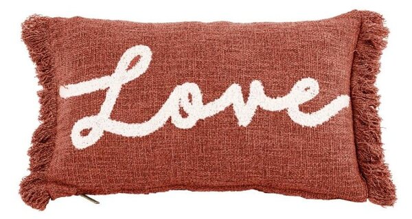 Декоративна възглавница 50x30 cm Cotton Slub Love - Tiseco Home Studio