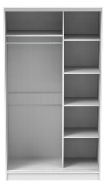 Гардероб за спалня с огледало Korredor Pako Pako World White 120x60x220 cm