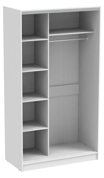 Гардероб за спалня с огледало Korredor Pako Pako World White 120x60x220 cm