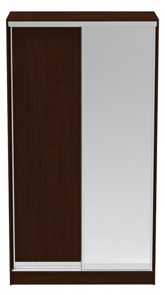 Гардероб за спалня с огледало Korredor Pako Pako World тъмнокафяв 120x60x220 cm