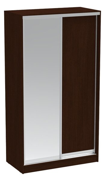 Гардероб за спалня с огледало Korredor Pako Pako World тъмнокафяв 120x60x220 cm