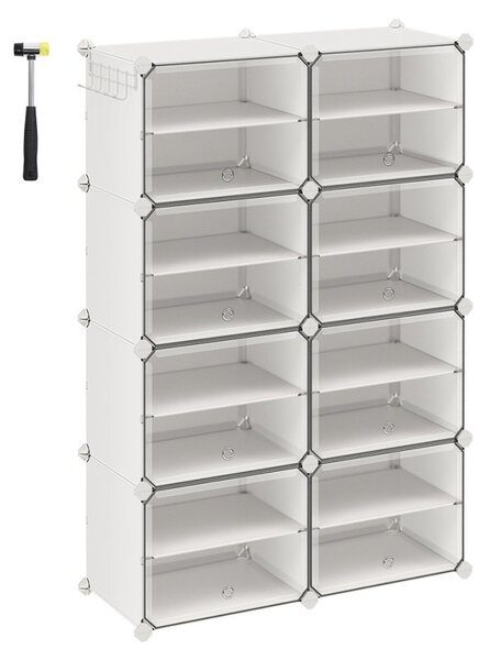 Стелаж за обувки Songmics White 82x32x122 cm