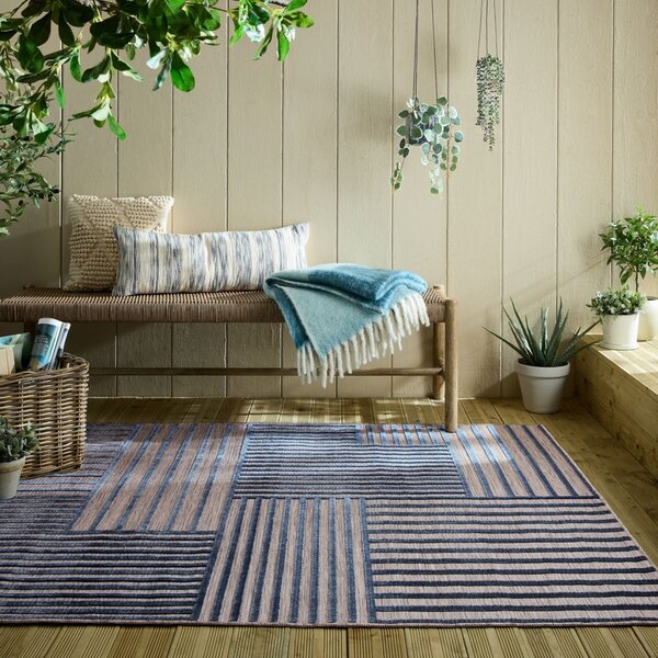 Килим за площ Vigo Blocks Blue 80X150 cm, Flair Rugs