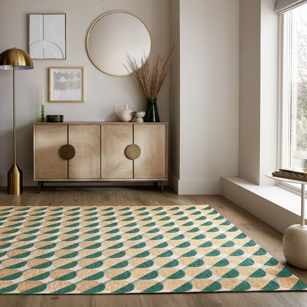 Килим Manhattan Carlos Geo Carlos Geo Green 120X170 cm, Flair Rugs