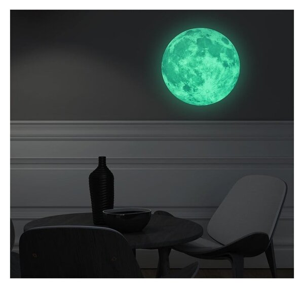 Детски стикер за стена Real Moon, ⌀ 30 cm - Ambiance