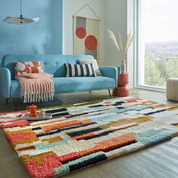 Килим Мароко Zagora Geo Shaggy Multicoloured 120X170 cm, Мароко Zagora Geo Shaggy Multicoloured, Flair Rugs