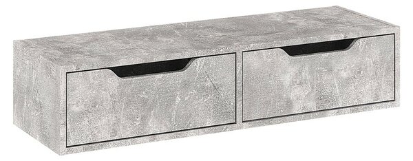 Висящ скрин с чекмеджета тоалетка Alberto сив мрамор 100x32.5x22 cm