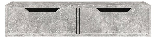 Висящ скрин с чекмеджета тоалетка Alberto сив мрамор 100x32.5x22 cm