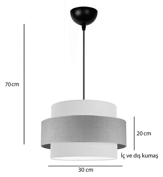 Плафон Fozy плат в цвят крем-юта D30x22см