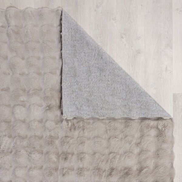 Вафлен килим от изкуствена кожа сив 180X290 cm, Flair Rugs