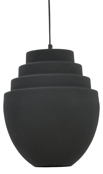 Плафон kelsy e27 черен метал d30x122см