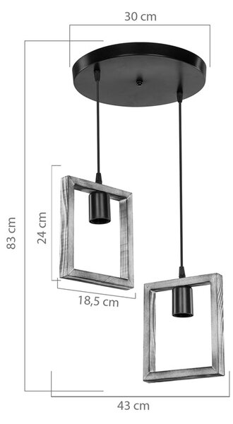 Плафон Isolate Ε27 орех D43x83см