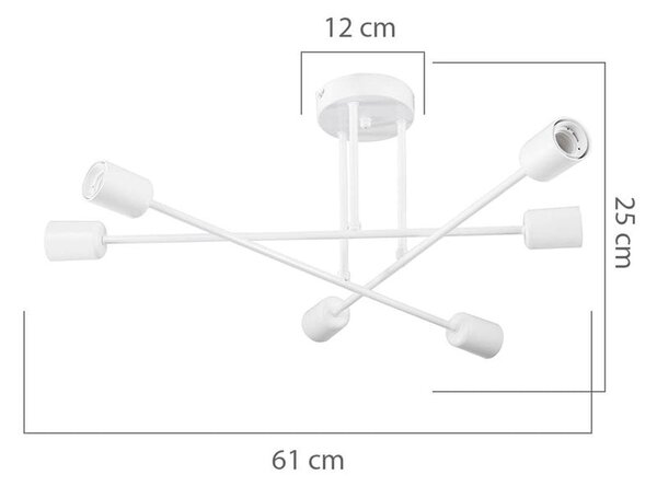 Плафон PWL-1122 Ε27 злато D61x25cm