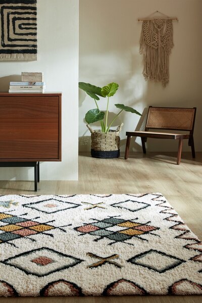 Morocco Midar Shaggy Shaggy Multicolour 120X170 cm, Flair Rugs
