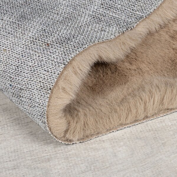 Килим Waffle Waffle Faux Fur Taupe 180X290 cm, Flair Rugs