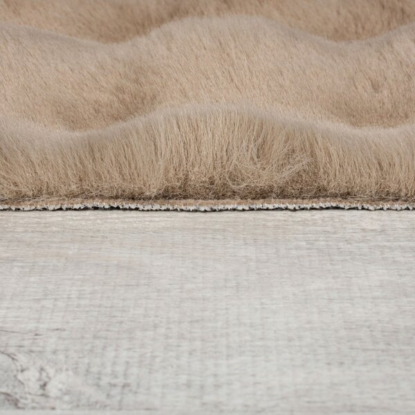 Килим Waffle Waffle Faux Fur Taupe 180X290 cm, Flair Rugs