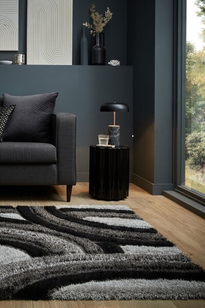 Килим Velvet Carved Grey 160x230 cm, Flair Rugs