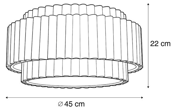 Абажур Джапанди бежов лен 45/45/22 - Scalloped