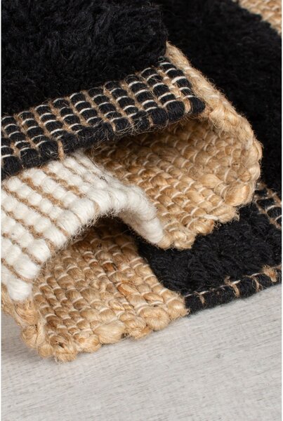 Кръстосан килим Medina Blocks Black 60x230 cm, Flair Rugs