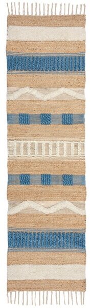 Килим за площ Medina Blue Jute Blue 60x230 cm, Flair Rugs
