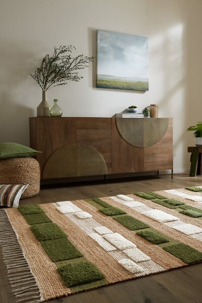 Medina Blocks Green 160x230 cm, Flair Rugs