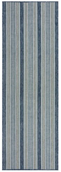Килим Roma Stripe Outdoor Blue Blue 80x230 cm, Flair Rugs
