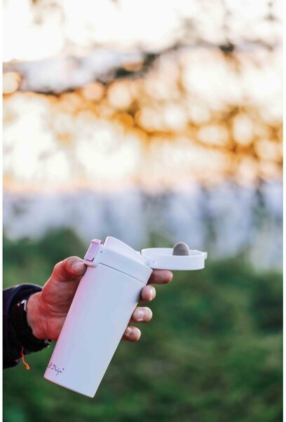 Бял термос за пътуване , 400 ml Fuori - Vialli Design
