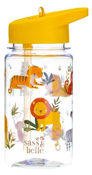 Бебешко шише за вода със сламка Drink Up Safari, 400 ml Savannah Safari - Sass & Belle