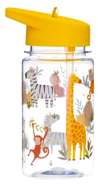 Бебешко шише за вода със сламка Drink Up Safari, 400 ml Savannah Safari - Sass & Belle