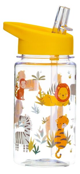 Бебешко шише за вода със сламка Drink Up Safari, 400 ml Savannah Safari - Sass & Belle