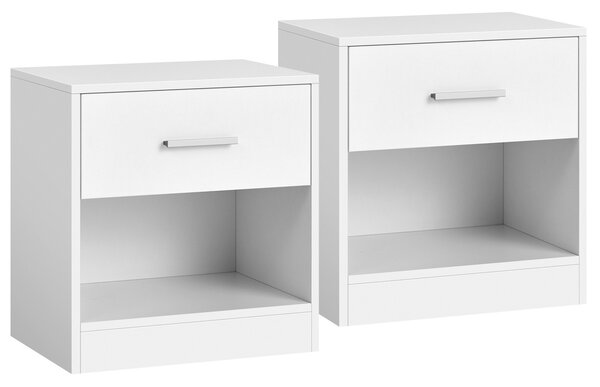 Комплект от 2 нощни шкафчета White Vasagle 39x27,6x41 cm