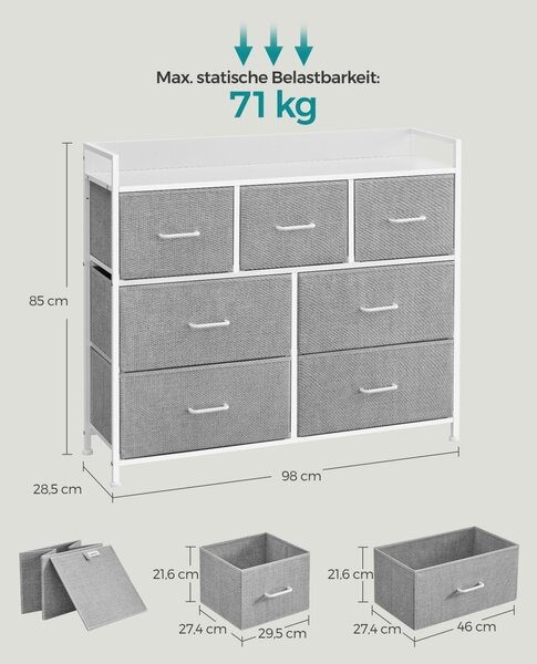 Сонгмикс Gri 98x28.5x28.5x85 cm скрин